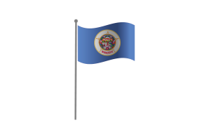 Waving Flag of Minnesota flag