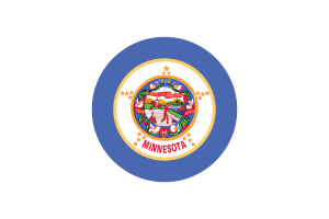 Minnesota Flag Circle Vector Free flag