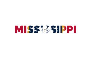 Mississippi Text Art flag