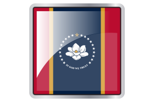 Mississippi Flag Square icon flag