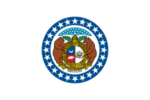 Emblem von Missouri flag