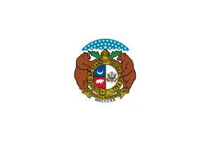 Nationales Emblem von Missouri flag