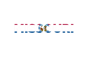Missouri Text Kunst flag