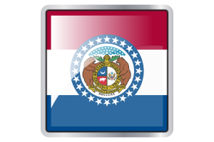 Missouri-Flagge Quadrat-Icon flag