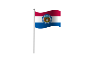 Wehende Flagge von Missouri flag