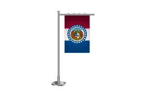 3D Missouri-Stehflagge flag