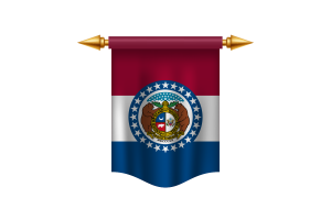 Missouri-Flagge Königliches Banner flag