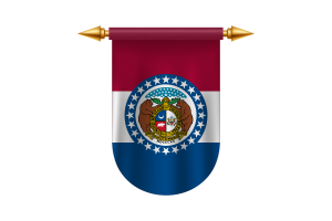 Missouri-Flagge Emblem Vektor Bilder flag