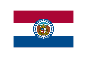 Missouri-Flagge Dreieck Vektor Illustration flag