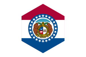 Missouri-Flagge Sechseckform flag