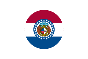 Missouri-Flagge Kreis Vektor Kostenlos flag