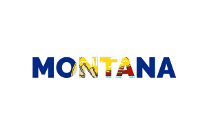 Arte testuale del Montana flag