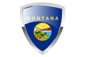 Bandiera dello scudo del Montana flag