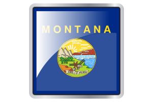 Icona quadrata della bandiera del Montana flag