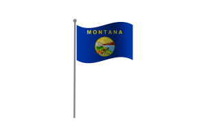 Bandiera del Montana che sventola flag
