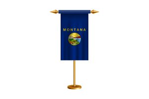 Vettore gratuito della bandiera cerimoniale del Montana flag