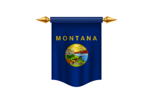 Banner reale della bandiera del Montana flag