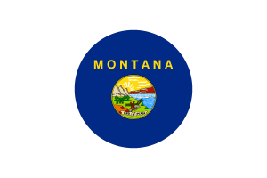 Vettore circolare gratuito della bandiera del Montana flag
