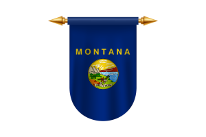 Immagini vettoriali dell'emblema della bandiera del Montana flag