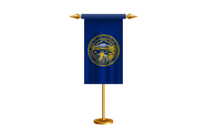 Bandiera Cerimoniale del Nebraska Vettoriale Gratuito flag