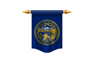 Striscione Reale della Bandiera del Nebraska flag
