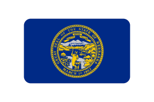 Forma Triangolare Arrotondata della Bandiera del Nebraska flag
