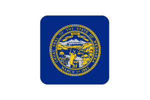Forma Quadrata Arrotondata della Bandiera del Nebraska flag