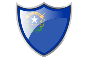 Shield with Flag of Nevada flag