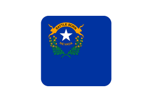 Nevada Flag Square Rounded Shape flag