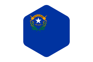 Nevada Flag Rounded Hexagon Shape flag