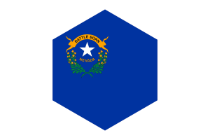 Nevada Flag Hexagon Shape flag