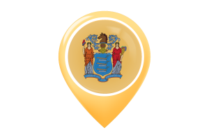 New Jersey Flag Map Pin Icon flag