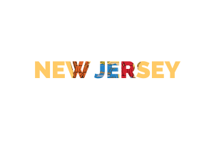New Jersey Text Art flag