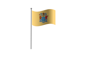 Waving Flag of New Jersey flag