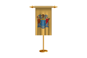 New Jersey Ceremonial Flag Vector Free flag