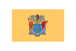 New Jersey Flag Triangle Vector Illustration flag