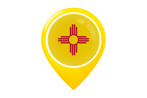 New Mexico Flag Map Pin Icon flag
