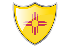 Shield with Flag of New Mexico flag