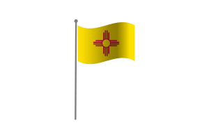 Waving Flag of New Mexico flag