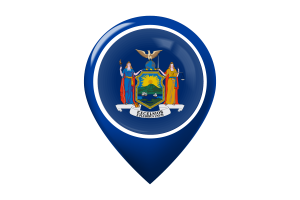 New York Flag Map Pin Icon flag