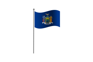 Waving Flag of New York flag
