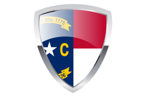 Bandiera scudo della Carolina del Nord flag