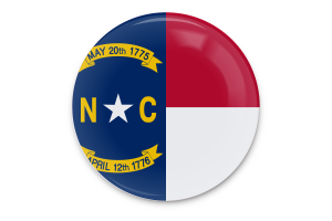 Arte vettoriale della bandiera della Carolina del Nord flag