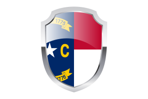 Logo dello scudo della Carolina del Nord flag