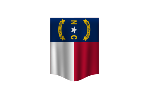 Striscione della bandiera della Carolina del Nord flag