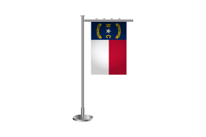 Bandiera della Carolina del Nord in 3D flag