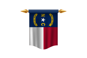 Striscione reale della bandiera della Carolina del Nord flag