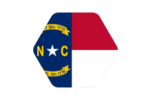 Illustrazione vettoriale della bandiera della Carolina del Nord flag