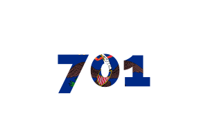 North Dakota Area Codes flag