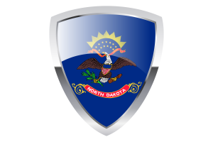 North Dakota Shield Flag flag